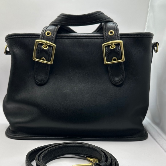 Vintage Coach Legacy Satchel 9063 Black Leather Convertible Bag - Picture 3 of 11